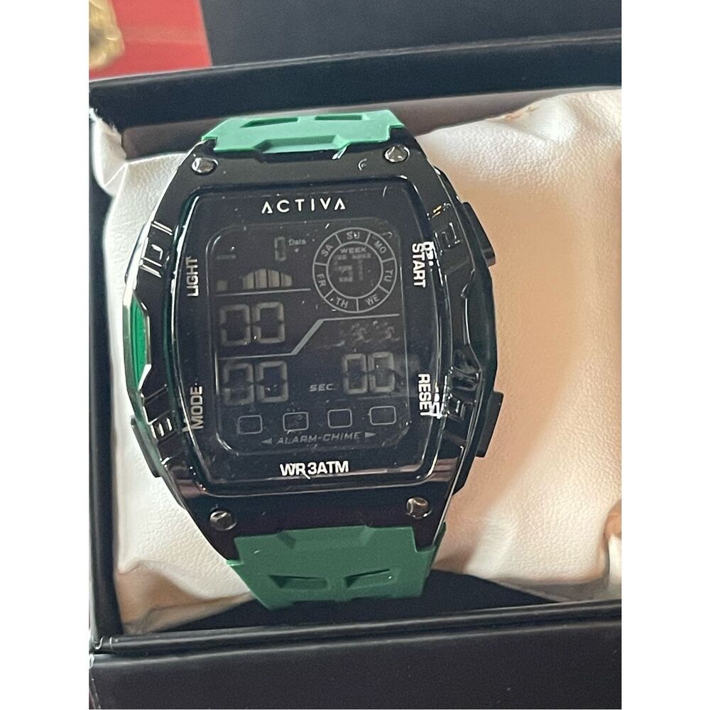 Activa Zalix X Invicta Digital Men's Watch - 46mm. Army Green (ACW8130-003)